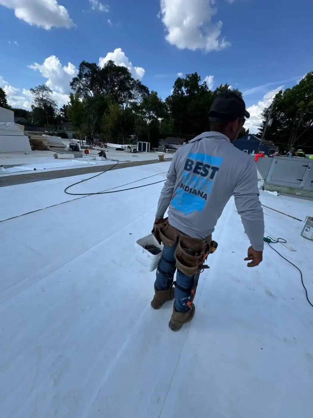 Commercial roofing by Monticello Commercial Roofing near Ulen, IN